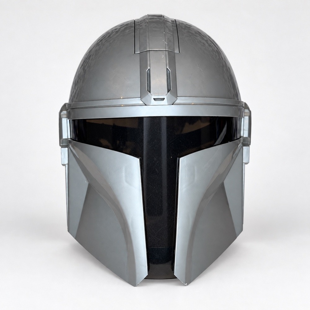 Star Wars The Mandalorian Electronic Talking Mask Silver Helmet Sound Effects
